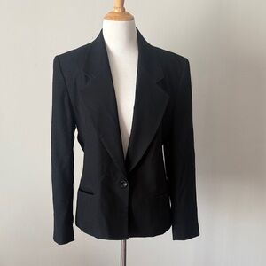 Vintage JH Collectibles 100% Wool Classic Black Women's Blazer sz 10